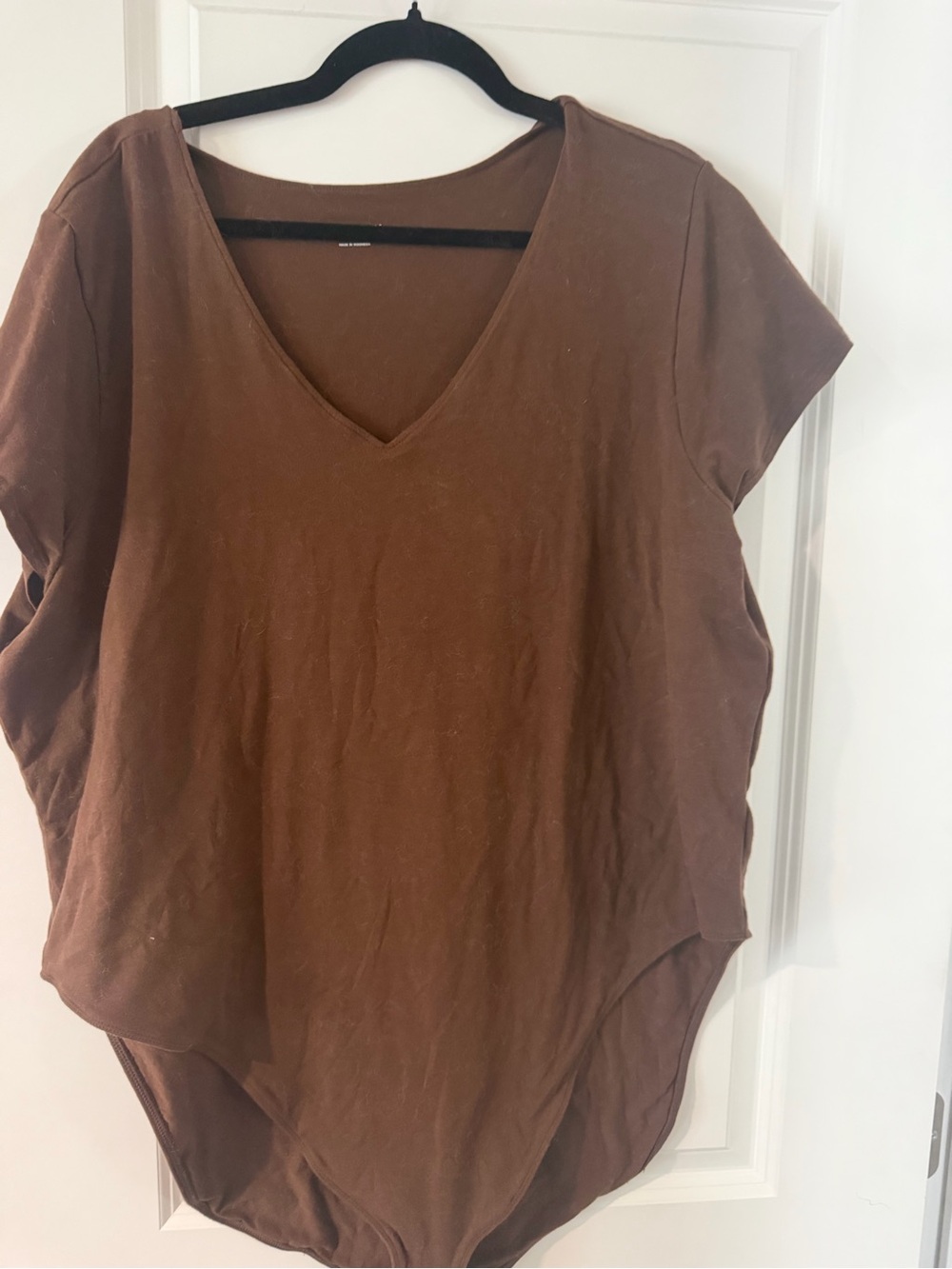 Old Navy Plus size V-Neck Short Sleeve Bodysuit - Brown